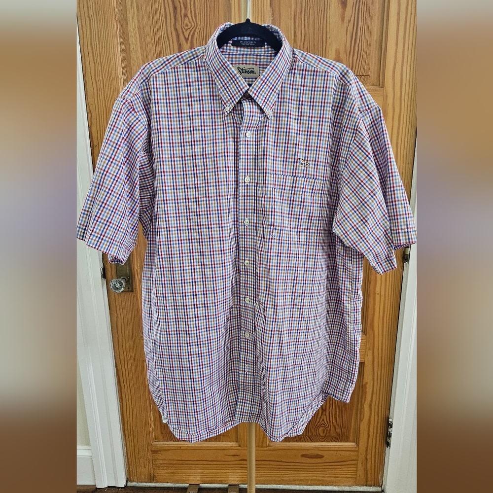 Stinson Plaid Short Sleeve Button Down Size XL